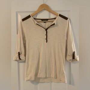 Ralph LaurenCream Henley Top